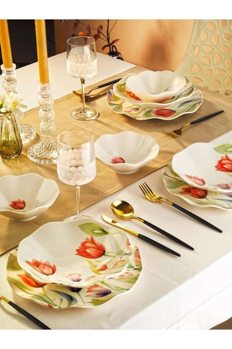 Hermia Juego de Cena de Porcelana 18 Piezas Multicolor Hermia Juego de Cena de Porcelana 18 Piezas Multicolor